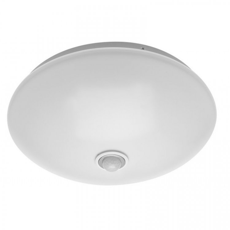 Светильник светодиодный ATOMIKA с датчиком движения, 18W, 4000K, IP20, AC220-240V, 50-60Hz, 1200lm, 360град, белый корпус