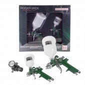 Набор покрасочный R8826 3пр.: краскораспылитель с верхним бачком H-2000, краскораспылитель с верхним бачком H-827-2V в комплекте с регулятором давлени