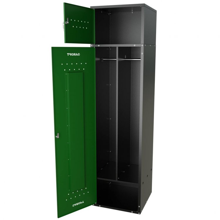 Шкаф для раздевалок GT205SHP.GREEN (500мм х 500мм х 1936мм) ЗЕЛЕНЫЙ . Секция для обуви, двойная секция для курток с перекладиной под вешалки, верхняя антресоль с отдельным замком для головных уборов и сумок (4) Шкаф для раздевалок GT205SHP.GREEN (500мм х 500мм х 1936мм) ЗЕЛЕНЫЙ . Секция для обуви, двойная секция для курток с перекладиной под вешалки, верхняя антресоль с отдельным замком для головных уборов и сумок (4)