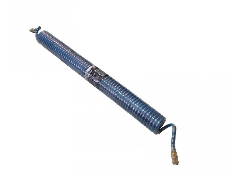 Шланг витой полиуретановый 8мм х 12мм х  10м с быстроразъемами (максимальное давление - 15bar, рабочая температура от -20 до +60 гр.)