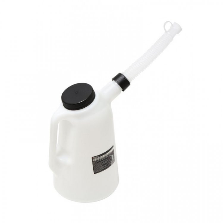 Емкость мерная пластиковая для заливки масла 1л с крышкой Емкость мерная пластиковая для заливки масла 1л с крышкой