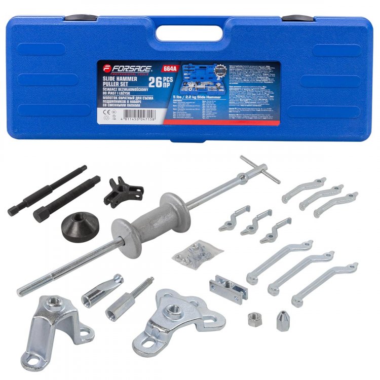 Молоток обратный для съема подшипников 26пр.в кейсе Молоток обратный для съема подшипников 26пр.в кейсе