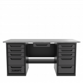 Верстак с ящиком двухтумбовый 5 ящиков /5 ящиков, серый 1800*700 GAROPT, GT1800Y1Y5Y5.grey