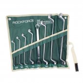 Ключи накидные отогнутые на 75град., набор 8пр. (6х7, 8х9, 10х11, 12х13, 14х15, 16х17, 18х19, 20х22мм)