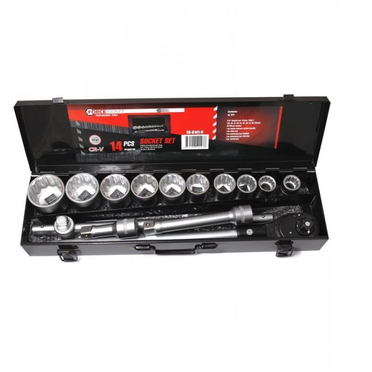 Набор инструментов 14пр.3/4''12гр.(22,24,27,30,32,36,38,41,46,50), в кейсе