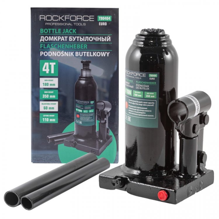 Домкрат бутылочный 4т с клапаном (высота подхвата-180, высота подъема-350мм) Домкрат бутылочный 4т с клапаном (высота подхвата-180, высота подъема-350мм)