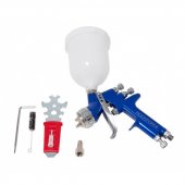 Краскораспылитель "Profi"с верхним пластиковым бачком (600мл, 1.3мм, 2.5bar, 142-198л/мин, присоед. резьба 1/4"+штуцер) Краскораспылитель "Profi"с верхним пластиковым бачком (600мл, 1.3мм, 2.5bar, 142-198л/мин, присоед. резьба 1/4"+штуцер)