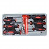 Набор отверток магнитных "Profi" S2, 6пр.(PH:1x75, 2x100, 3x150мм; SL 5.5х100, 6.5х150, 8х175мм)в лотке Набор отверток магнитных "Profi" S2, 6пр.(PH:1x75, 2x100, 3x150мм; SL 5.5х100, 6.5х150, 8х175мм)в лотке