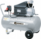 Компрессор поршневой  с прямым приводом (бытовая серия) 50.J2047B REMEZA (Белоруссия): 400 л/мин., 8 бар, ресивер 50 л., 2,2 кВт, 220В, габариты без упак. 850х435х725 мм, 58 кг.