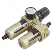 Блок подготовки воздуха (фильтр-регулятор + лубрикатор) 1/4" с автоматическим сливом Блок подготовки воздуха (фильтр-регулятор + лубрикатор) 1/4" с автоматическим сливом