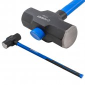 Кувалда с фиберглассовой ручкой и резиновой противоскользящей накладкой (9000г,L ручки-800мм) Кувалда с фиберглассовой ручкой и резиновой противоскользящей накладкой (9000г,L ручки-800мм)