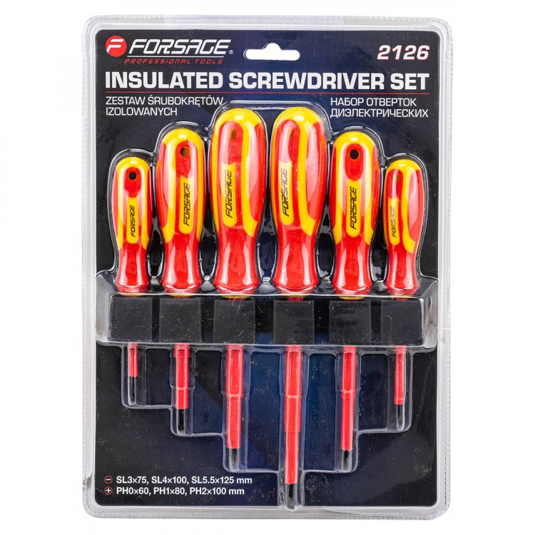 Отвертки диэлектрические, набор 6пр. Отвертки диэлектрические, набор 6пр.
