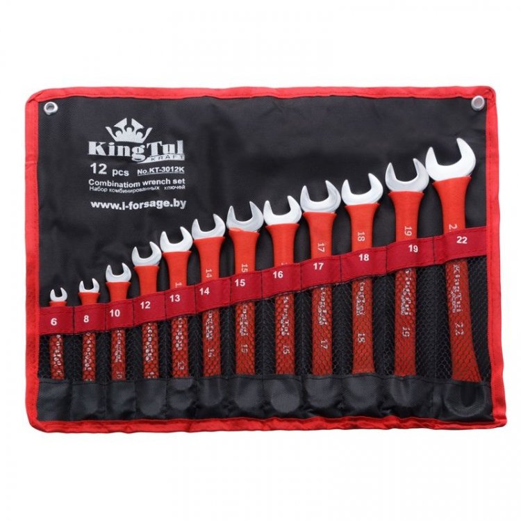 Набор ключей комбинированных 12пр. (6,8,10,12,13,14,15, 16,17,18,19,22мм) на полотне