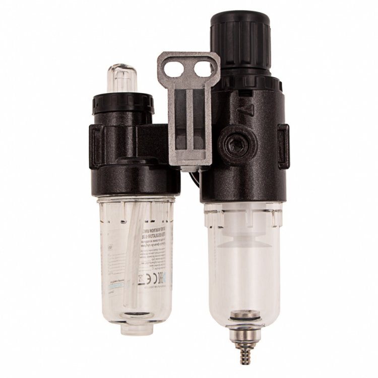 Блок подготовки воздуха регулятор-фильтр-лубрикатор FLR1500, 10 бар, 1500 л/мин, 1/4"// Denzel Блок подготовки воздуха регулятор-фильтр-лубрикатор FLR1500, 10 бар, 1500 л/мин, 1/4"// Denzel