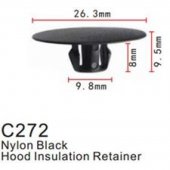 Клипса для крепления внутренней обшивки а/м Митсубиси пластиковая (100шт/уп.)