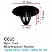 Клипса для крепления внутренней обшивки а/м Тойота пластиковая (100шт/уп.)