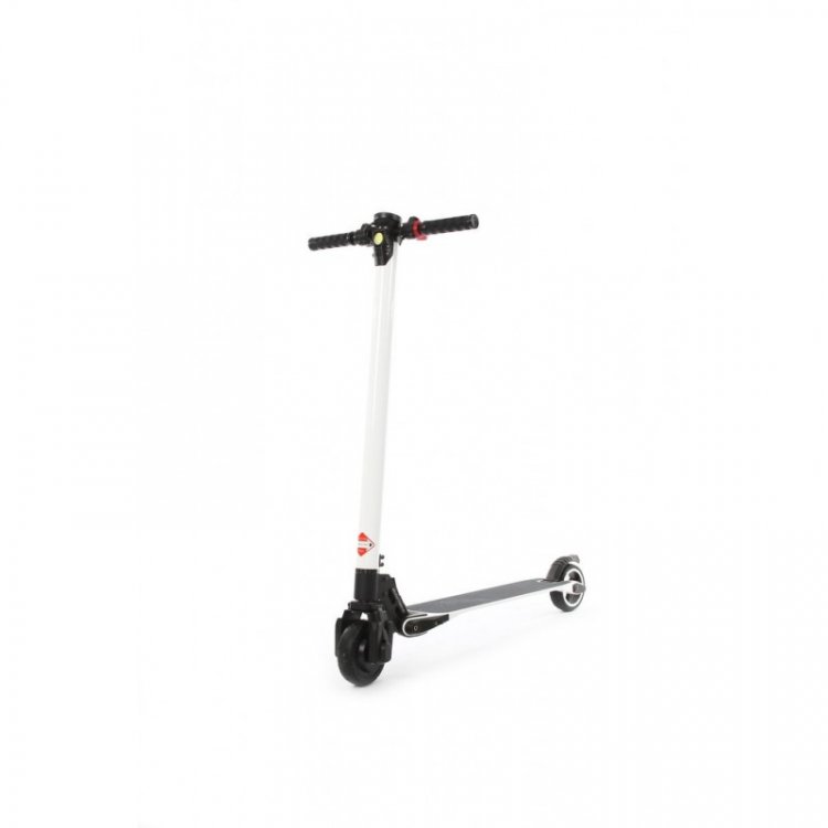 Электросамокат(250Вт (36В); 8 Аh;  рама:карбон; max скорость-20 км/ч;пробег на одном заряде-до 15км; передний и задний тормоз; вес-6,5кг,белый)