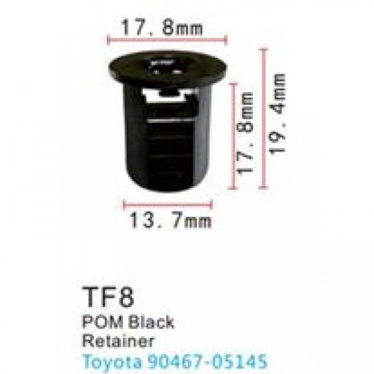 Клипса для крепления внутренней обшивки а/м Тойота пластиковая (100шт/уп.)
