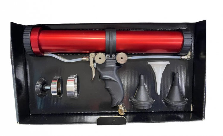 Пистолет пневматический универсальный для нанесения однокомпонентных распыляемых и нераспыляемых герметиков в картриджах и тубах KIT/SAM/2002 11/A, арт. № AH095701, Ani horex