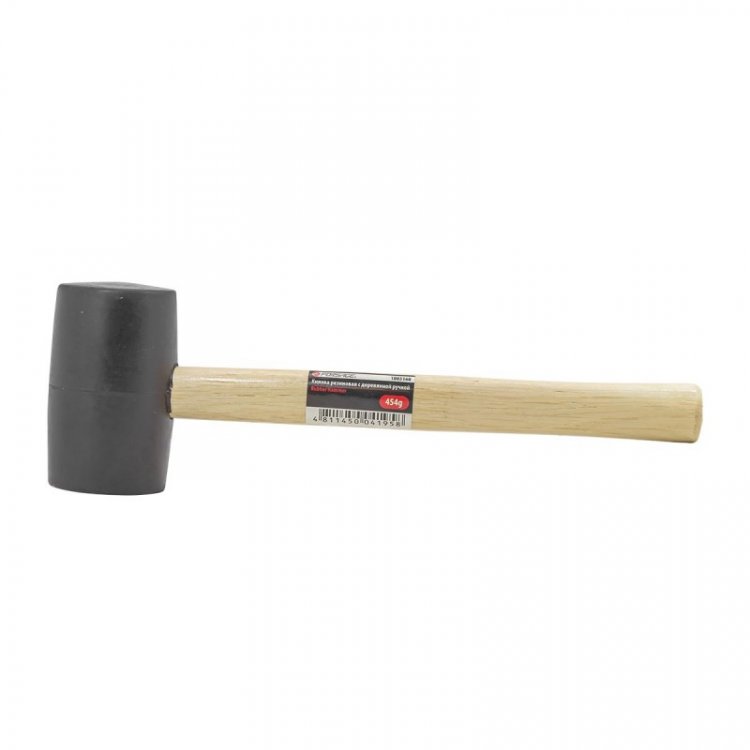 Киянка резиновая с деревянной ручкой (454г, Ø55мм)