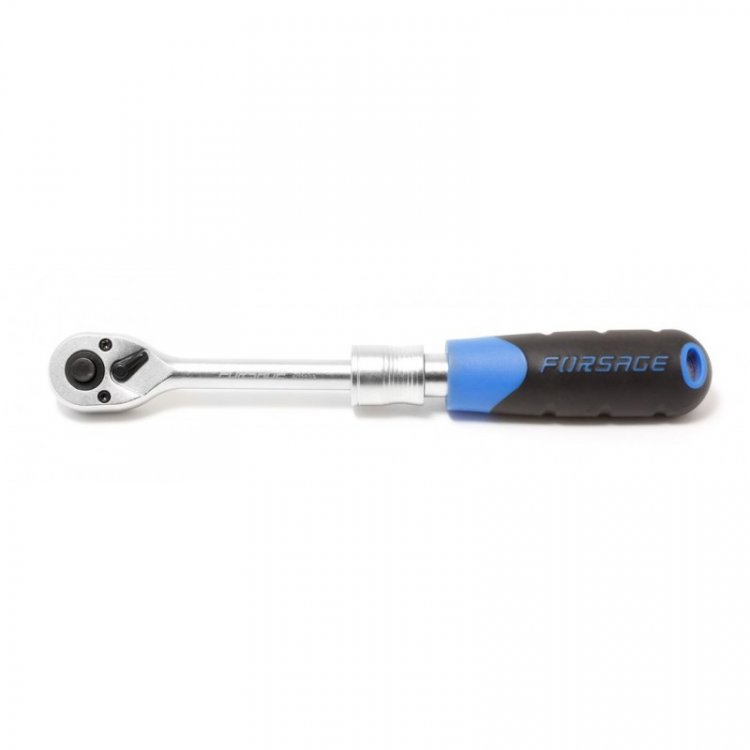 Трещотка реверсивная телескопическая с резиновой ручкой 1/4L165-230мм(72зуб.) Трещотка реверсивная телескопическая с резиновой ручкой 1/4L165-230мм(72зуб.)