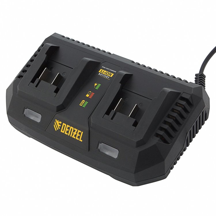 Устройство зарядное для аккумуляторов IBC-18-3.0-2, Li-Ion, 18В, 3,0 А, для двух батарей // Denzel