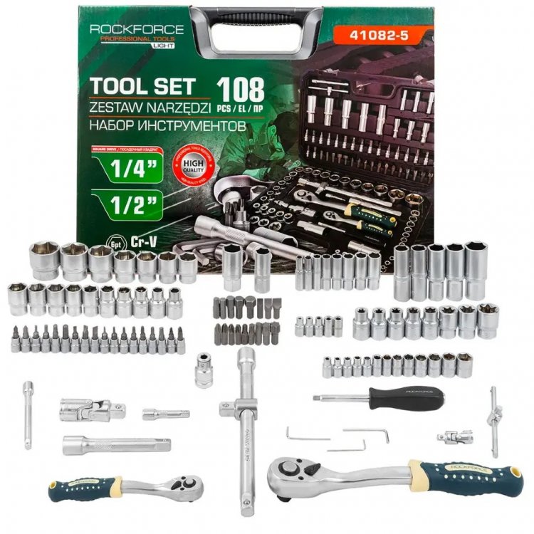 Набор инструментов 108пр. 1/4", 1/2" (6гр.)
