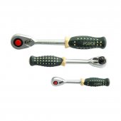 Трещотка усиленная с противоскользящей пластиковой рукояткой (45зуб.) 3/8" Трещотка усиленная с противоскользящей пластиковой рукояткой (45зуб.) 3/8"