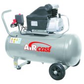 Компрессор поршневой  с прямым приводом (бытовая серия) 50.J1047B REMEZA (Белоруссия): 200 л/мин., 8 бар, ресивер 50 л., 1,5 кВт, 220В, габариты без упак. 840х435х680 мм, 39 кг.