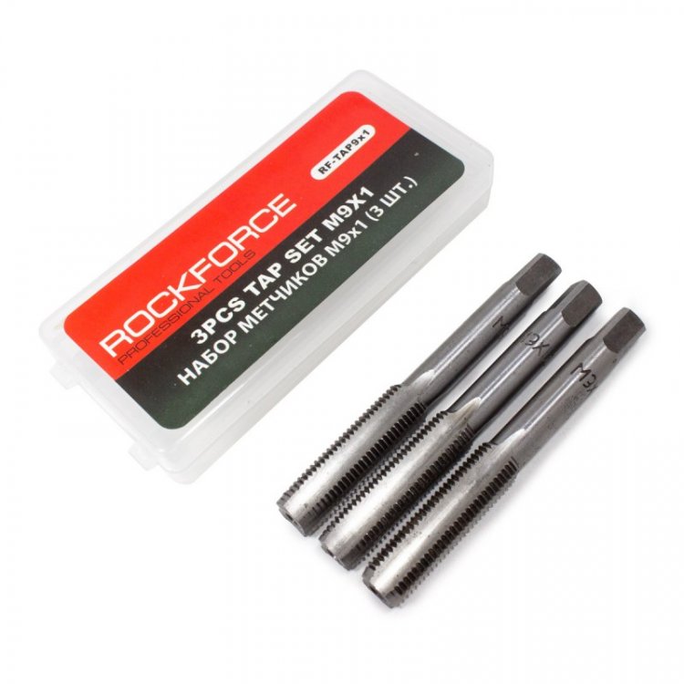 Метчик M9x1 (3шт), в пластиковом футляре