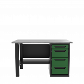 Верстак однотумбовый 4 ящика зеленый 1400*700 Garopt, GT1400STY4.green