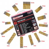 Набор сверл по металлу,93пр.(3.2-20шт;2,2.5,3-по10шт;3.5,4-по 8 шт;4.5-5шт;5,5.5,6,6.5-по 4шт;8-3шт;10-2шт)в кейсе