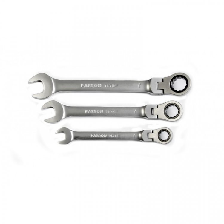 Ключ комбинированный трещоточный с шарниром 22мм