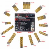Набор сверл по металлу,93пр.(3.2-20шт;2,2.5,3-по10шт;3.5,4-по 8 шт;4.5-5шт;5,5.5,6,6.5-по 4шт;8-3шт;10-2шт)в кейсе