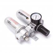 Блок подготовки воздуха 1/4"(фильтр-регулятор+лубрикатор)(10Мк, 800 л/мин, 0-10bar,раб. температура 5°-60°) Блок подготовки воздуха 1/4"(фильтр-регулятор+лубрикатор)(10Мк, 800 л/мин, 0-10bar,раб. температура 5°-60°)