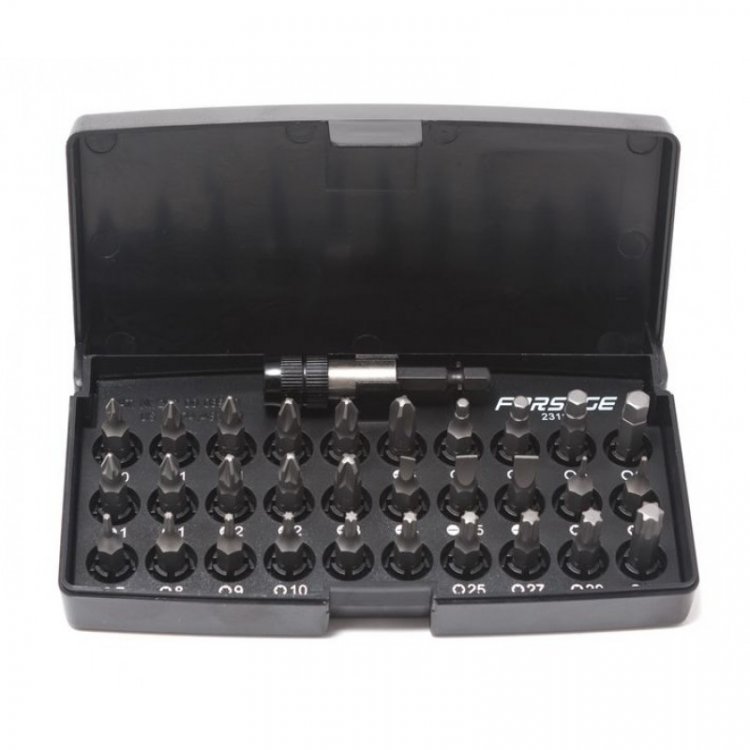 Набор бит с битодержателем 31пр.1/4"(PH 0-PH3, PZ1-PZ3, SL4-6.5,H3-6, T5-40-25мм)