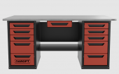 Верстак с ящиком двухтумбовый 5 ящиков /5 ящиков, красный 1800*700 GAROPT, GT1800Y1Y5Y5.red Верстак с ящиком двухтумбовый 5 ящиков /5 ящиков, красный 1800*700 GAROPT, GT1800Y1Y5Y5.red