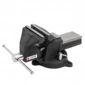 Тиски стальные усиленные поворотные с наковальней  3"-80мм