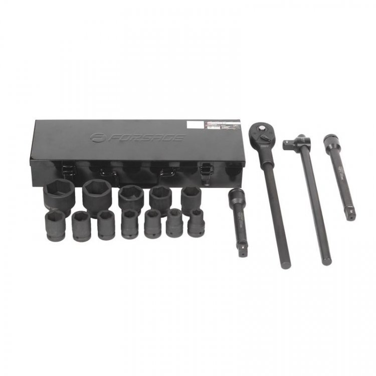 Набор инструментов ударных 3/4", 6гр., 16 пр. (головки: 17, 19, 21, 22, 24, 27, 30, 32, 36, 41, 46, 50мм), в пл. кейсе Набор инструментов ударных 3/4", 6гр., 16 пр. (головки: 17, 19, 21, 22, 24, 27, 30, 32, 36, 41, 46, 50мм), в пл. кейсе