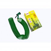 Шланг витой садовый ПВХ 12ммх15м в комплекте с пистолетом-распылителем (5 режимов распыления, 8bar)