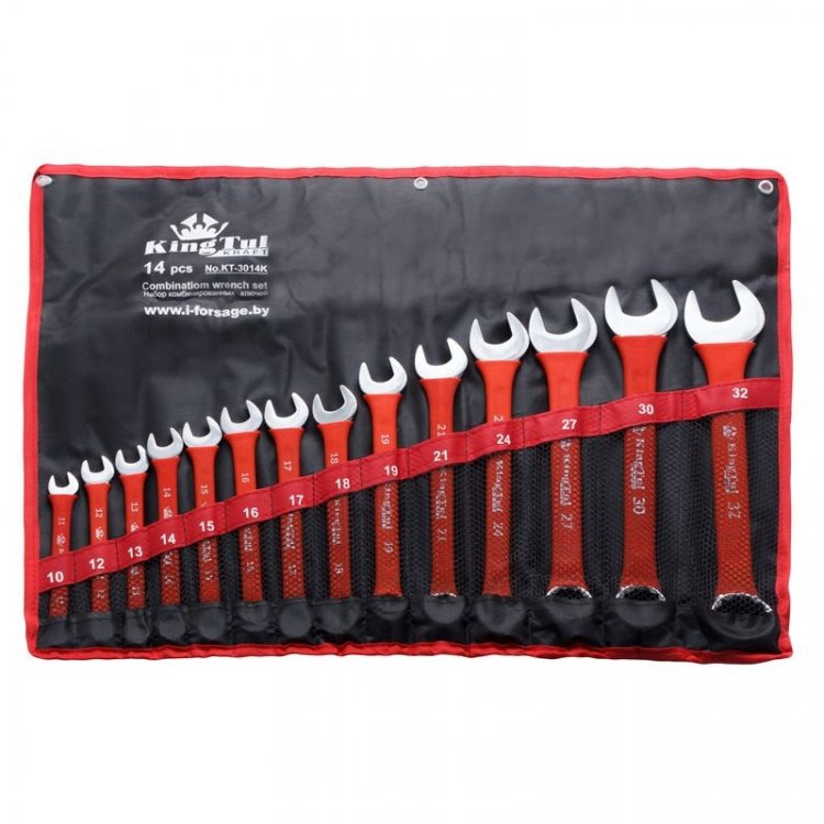 Набор ключей комбинированных 14пр. (10,12-19,21,24, 27,30,32мм) на полотне