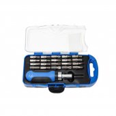 Отвертка реверсивная с набором бит, 21пр., в пластиковом футляре