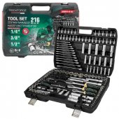 Набор инструментов 216пр. 1/4", 3/8", 1/2" (6гр.) Набор инструментов 216пр. 1/4", 3/8", 1/2" (6гр.)