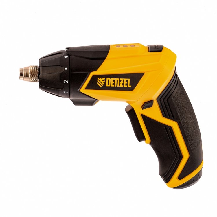 Отвертка аккумуляторная CSL-3,6-01, Li-Ion, 3,6 В, 1,3 Ач, с аксессуарами// Denzel Отвертка аккумуляторная CSL-3,6-01, Li-Ion, 3,6 В, 1,3 Ач, с аксессуарами// Denzel