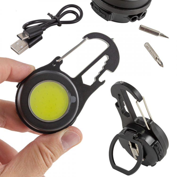 Фонарь портативный многофункциональный (светодиод COB, 3 режима освещения, 3.7V, 5W, IP64)