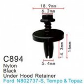 Клипса для крепления внутренней обшивки а/м Форд пластиковая (100шт/уп.)