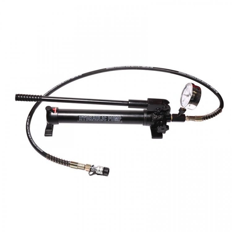 Насос гидравлический ручной с манометром(20-700bar,емкость масла-1л, длина-600мм,ширина-120мм,высота-240мм)