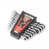 Набор ключей комбинированных трещоточных с шарниром 9пр. (8,10,12,13,14,16,17,18,19мм)в пластиковом держателе