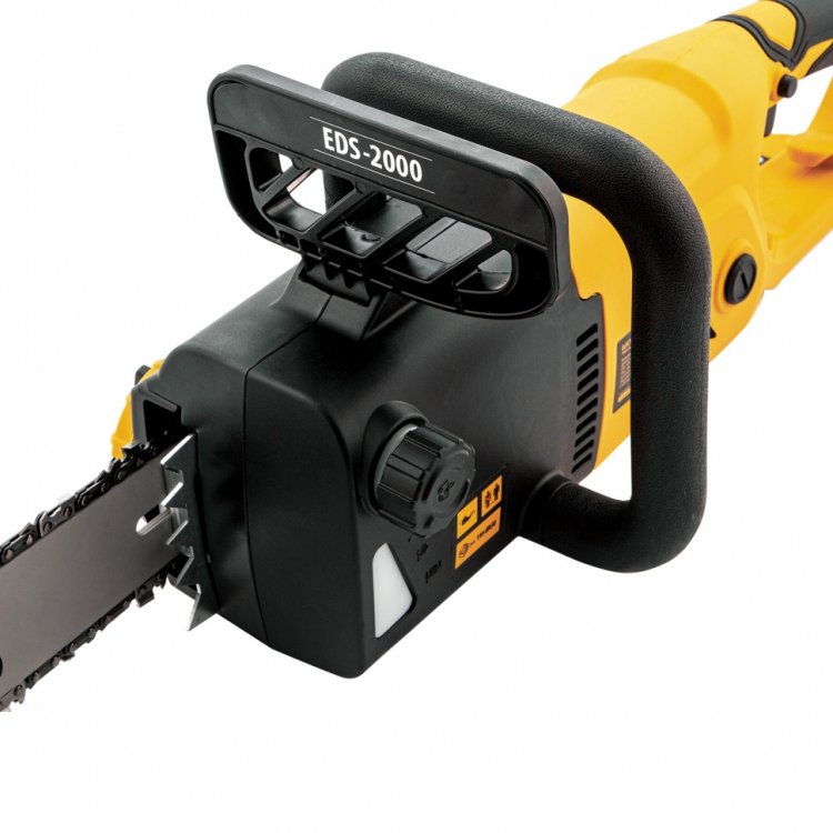 Пила цепная электрическая EDS-2000, 2кВт,продольная,шина 40см,шаг 3/8, паз 1,3мм, 56зв// Denzel