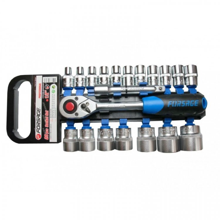 Набор инструментов 20пр.1/2"(6-гр.)(8-32мм),в пластиковом держателе Набор инструментов 20пр.1/2"(6-гр.)(8-32мм),в пластиковом держателе